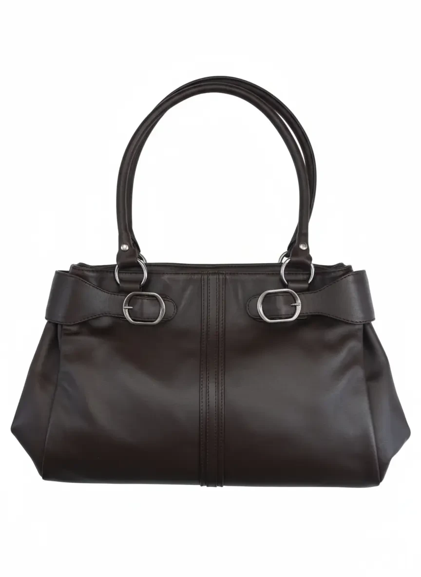 Luxurious Dark Brown Leather Tote Bag