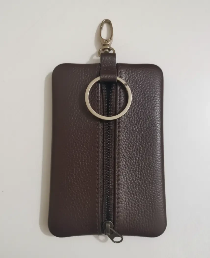 Leather Key Ring-Chocolate