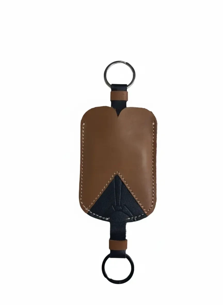 Leather Key Ring-Brown