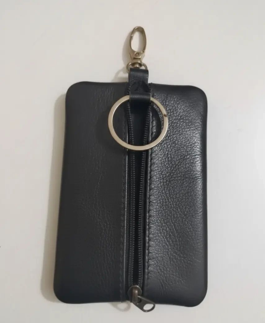 Leather Key Ring-Black